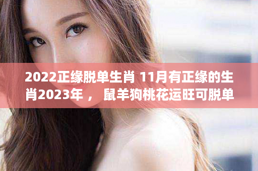 2022正缘脱单生肖 11月有正缘的生肖2023年 ， 鼠羊狗桃花运旺可脱单？