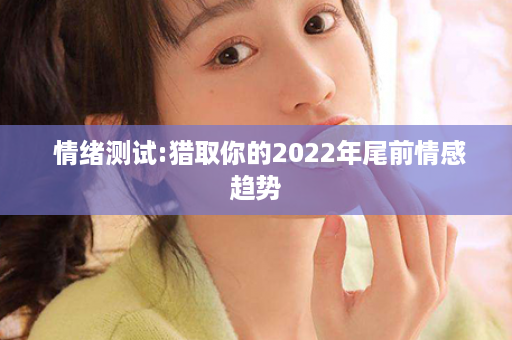  情绪测试:猎取你的2022年尾前情感趋势